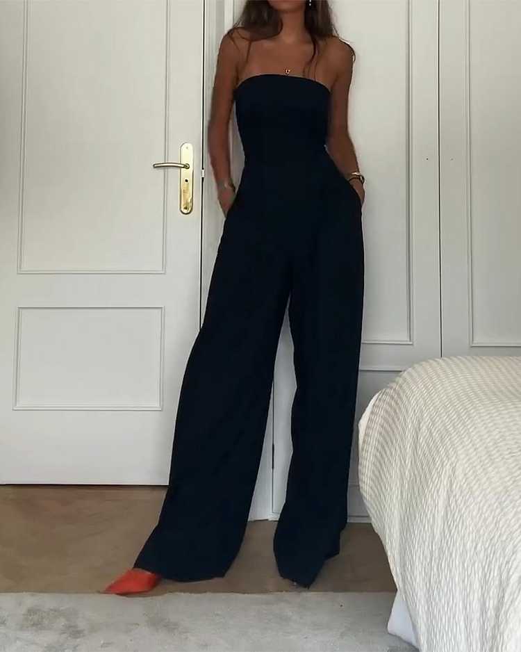 Céleste™ | Stylish Strapless Jumpsuit