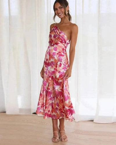Sienna™ | Floral Asymmetrical Maxi Dress