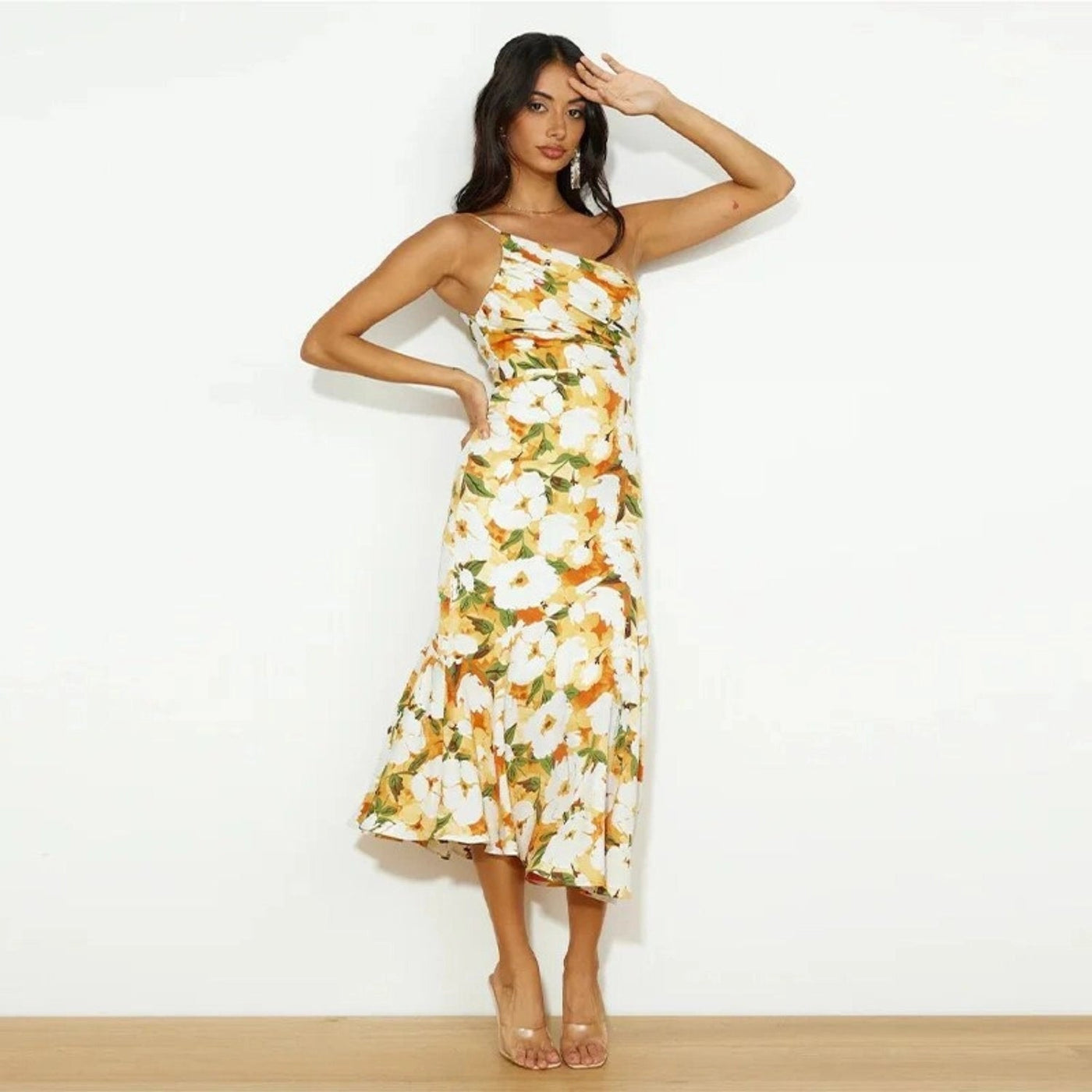 Sienna™ | Floral Asymmetrical Maxi Dress