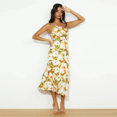 Sienna™ | Floral Asymmetrical Maxi Dress