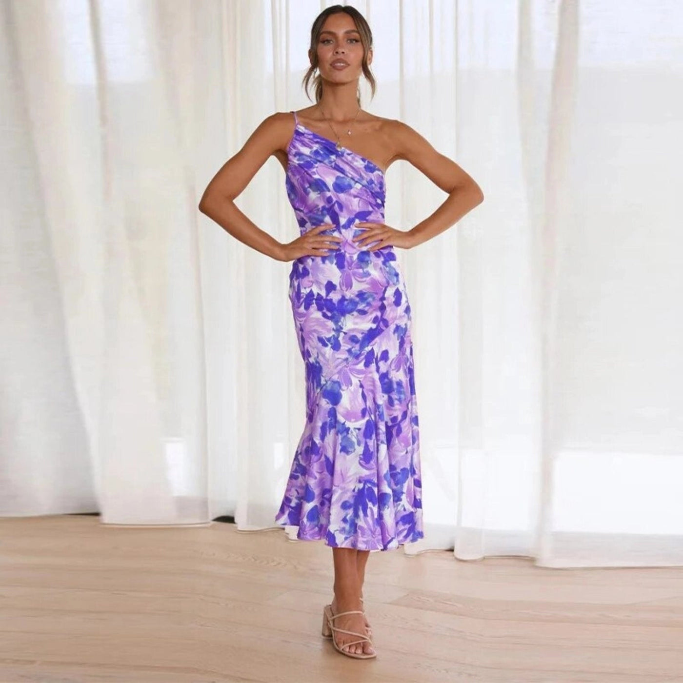 Sienna™ | Floral Asymmetrical Maxi Dress