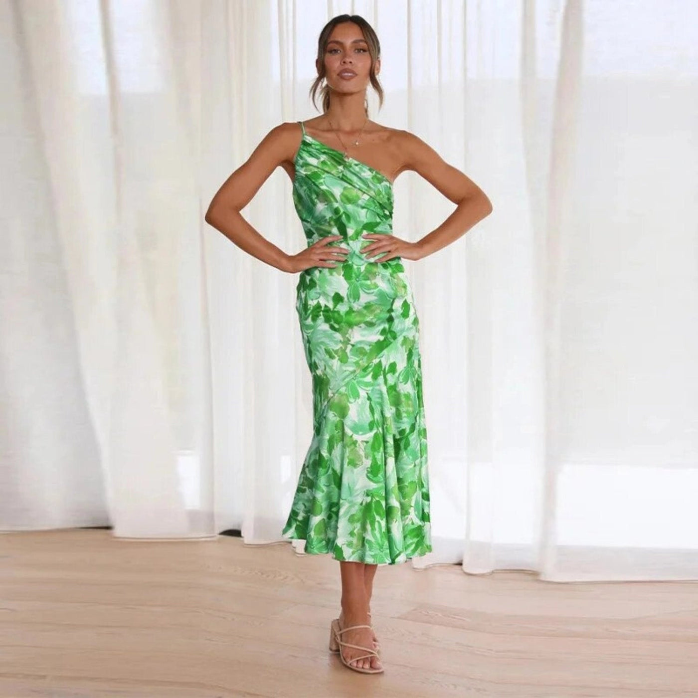 Sienna™ | Floral Asymmetrical Maxi Dress