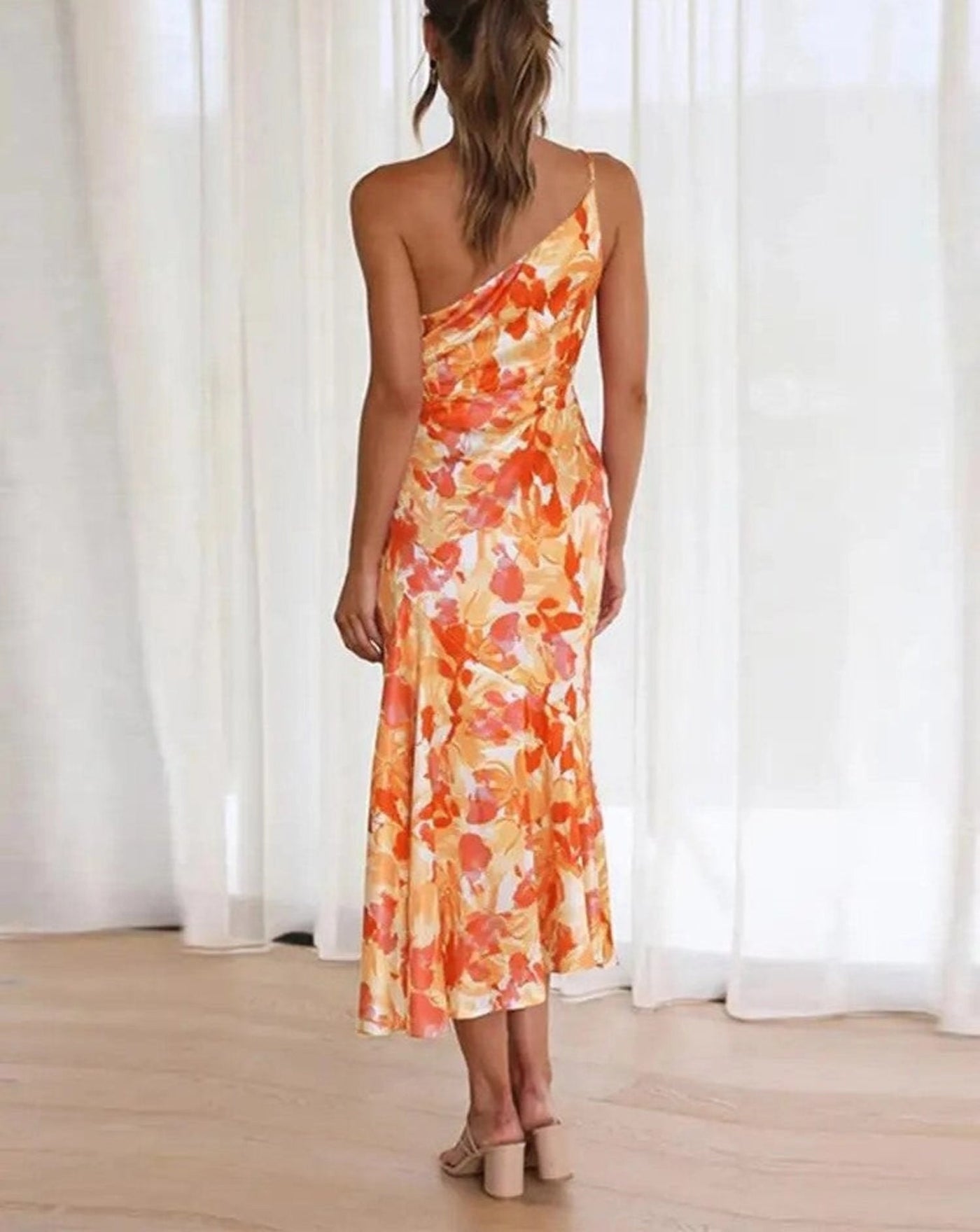 Sienna™ | Floral Asymmetrical Maxi Dress