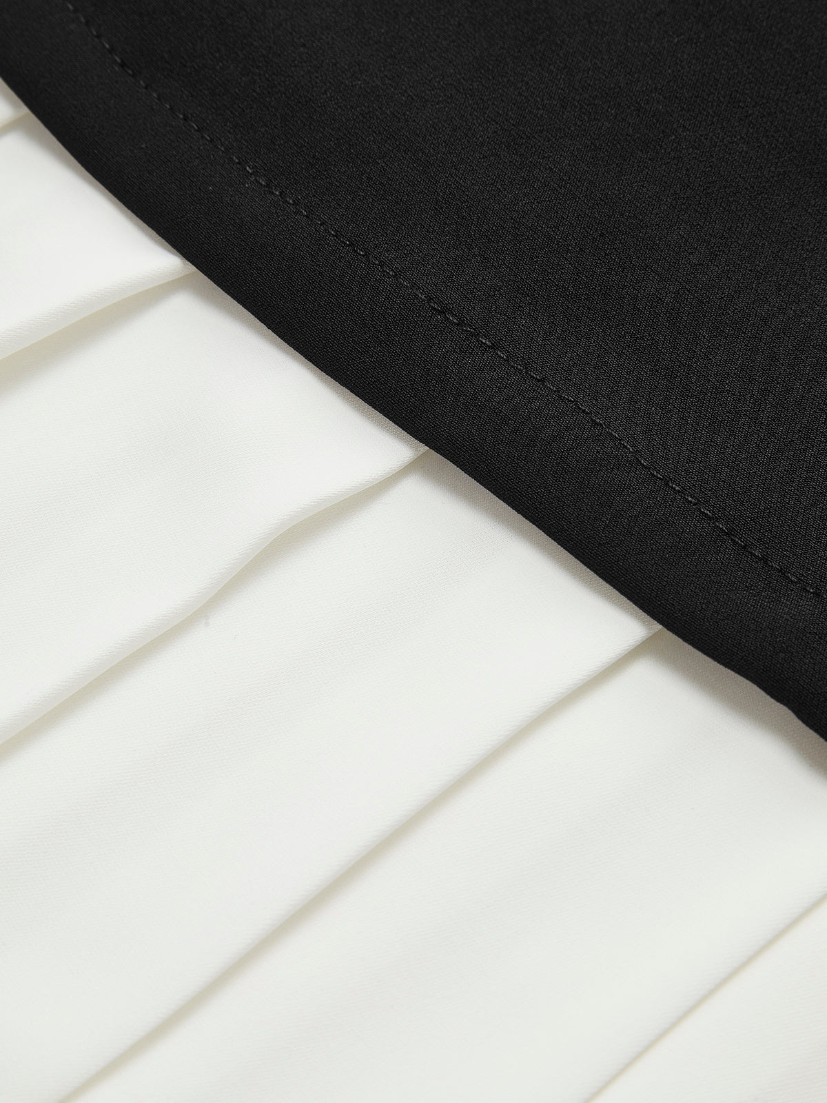 Ceri | Two-Tone Sleeveless Pleated Short Dress