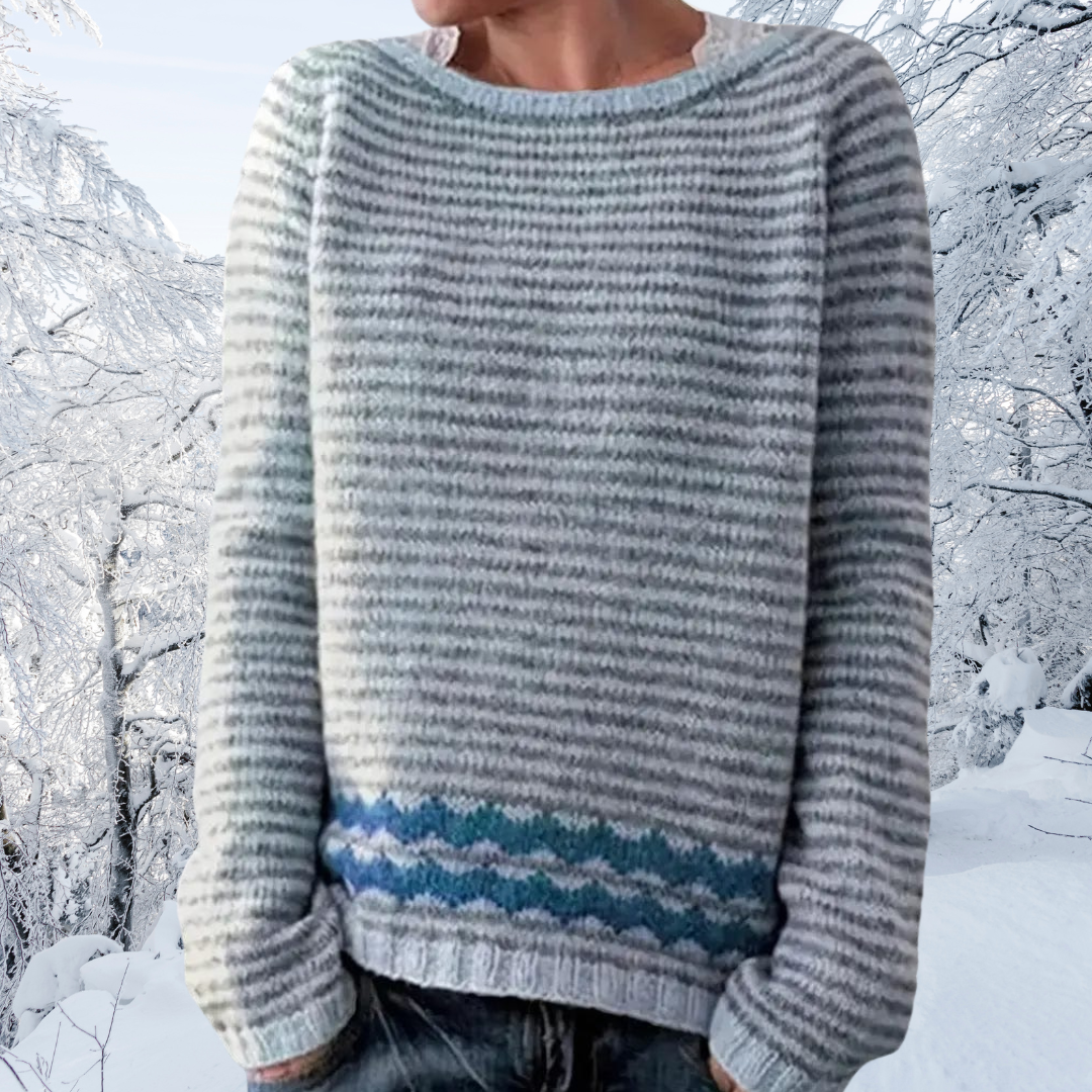 Daphne | Grey Striped Jumper