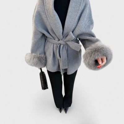 Combat™ | Elegant Coat with Faux Fur Details