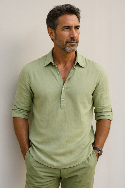 Lorenzo™ | Classic Shirt in Cotton-Linen