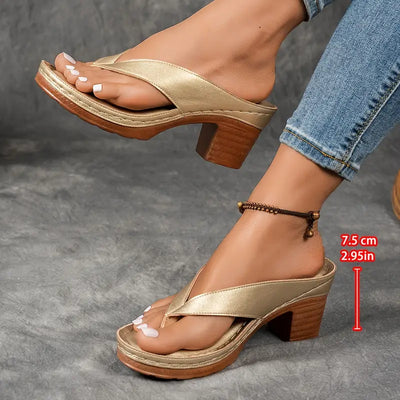 Aurelia™ | Ultra Comfortable Sandals with A Chunky Heel