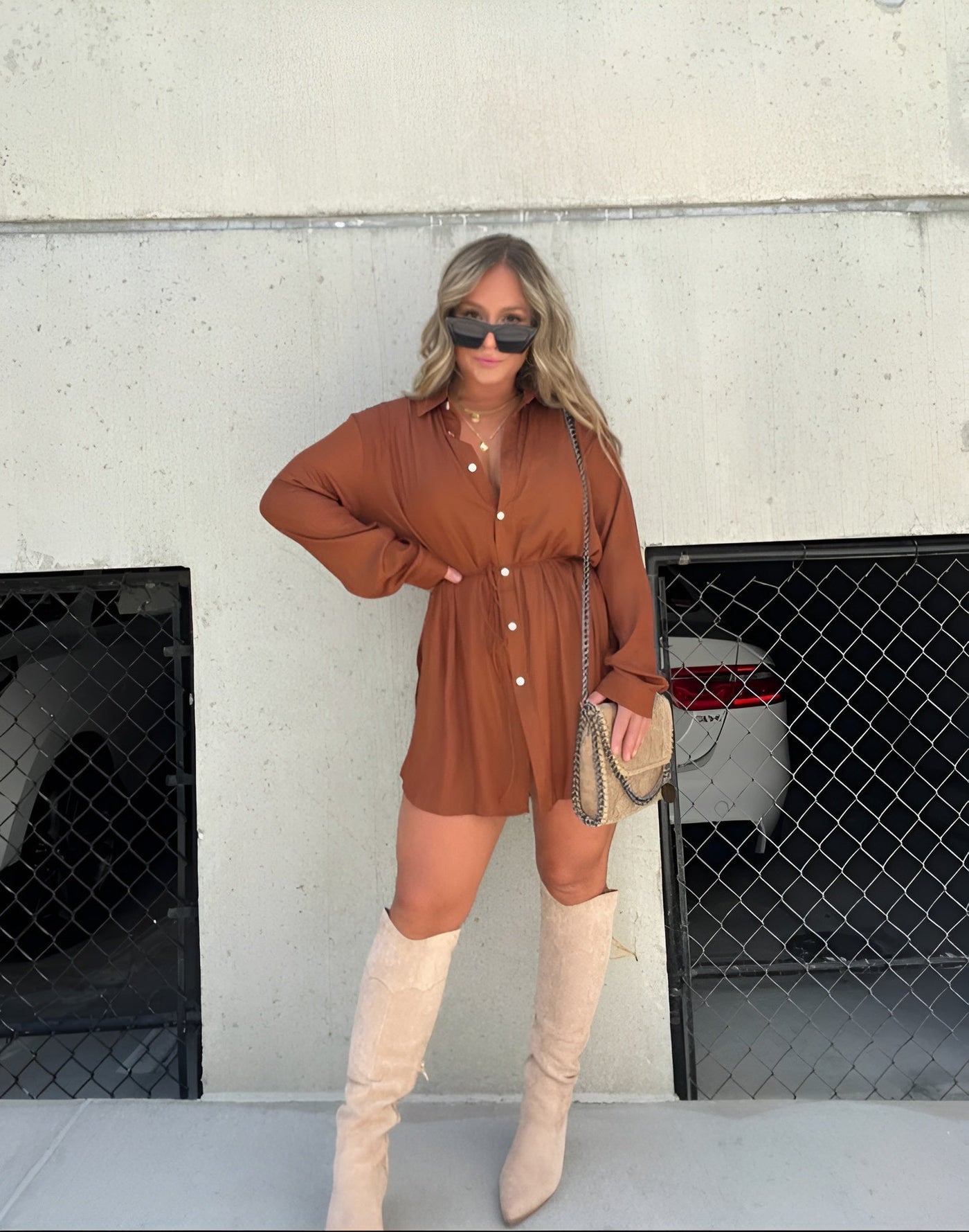 Jessica™ | Trendy Satin Playsuit Dress