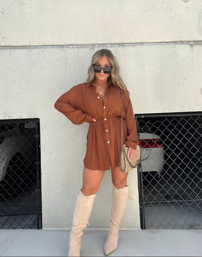 Jessica™ | Trendy Satin Playsuit Dress