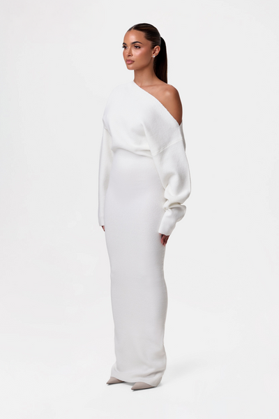 Ida™ | Off Shoulder Sweater Dress