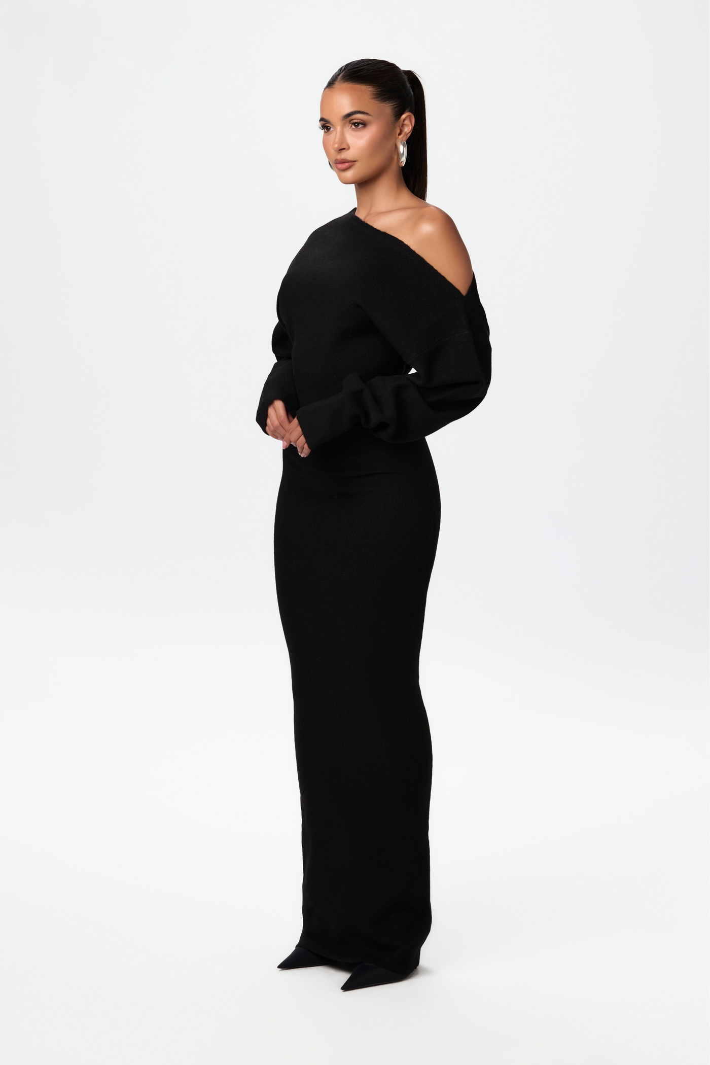 Ida™ | Off Shoulder Sweater Dress
