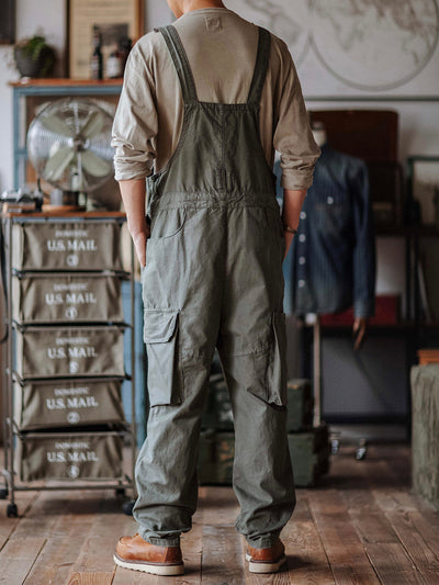 Canvas Cargo Dungarees for Men