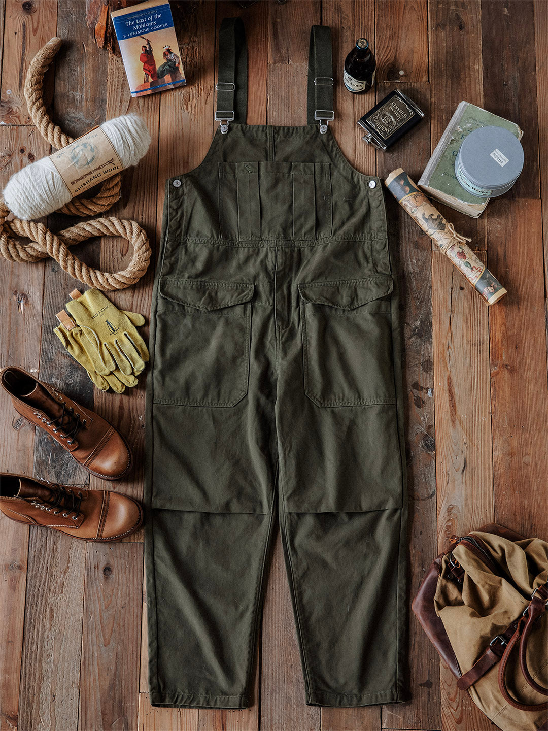Craftsman Dungarees with Patch Pockets for Men