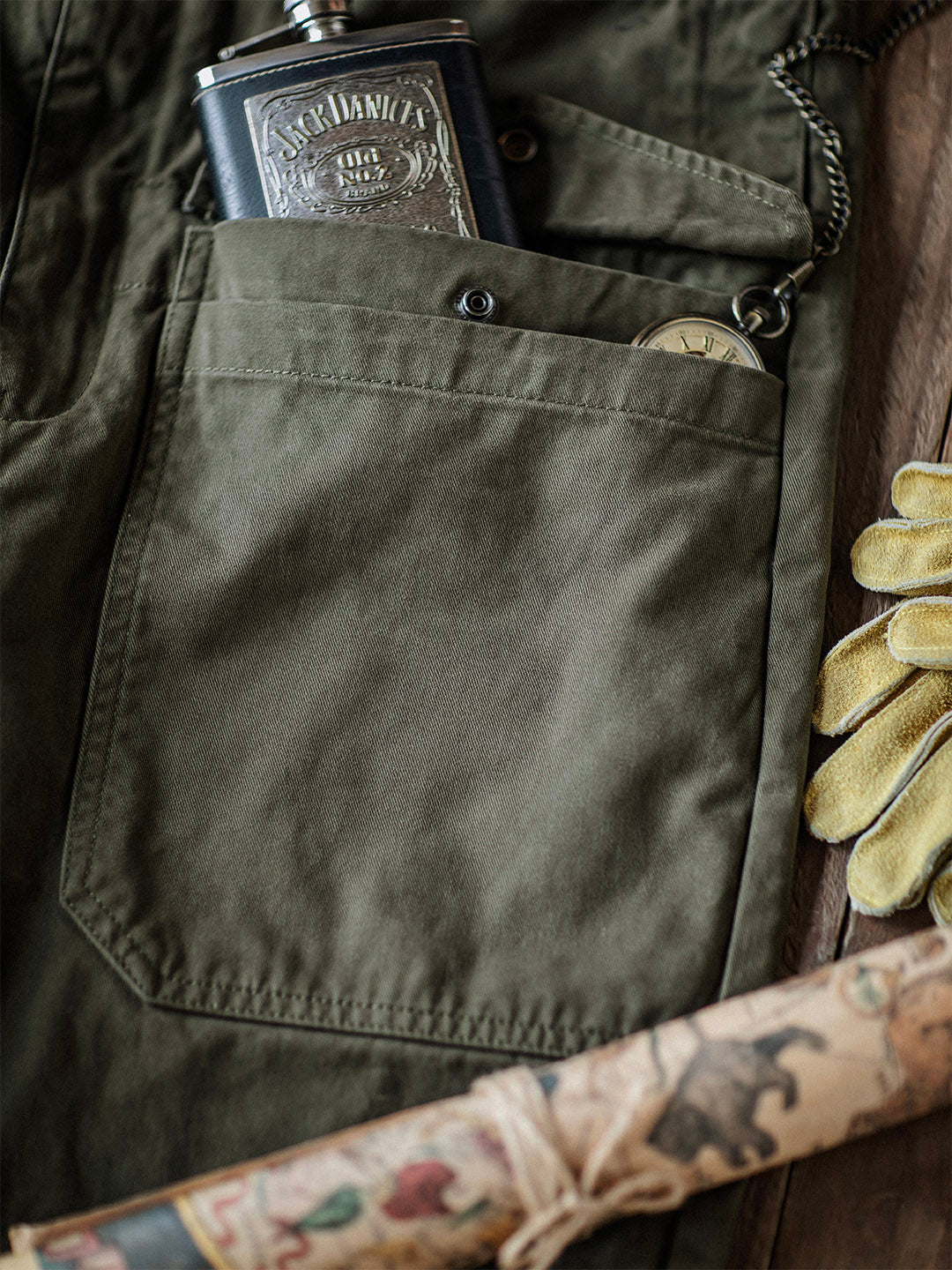 Craftsman Dungarees with Patch Pockets for Men