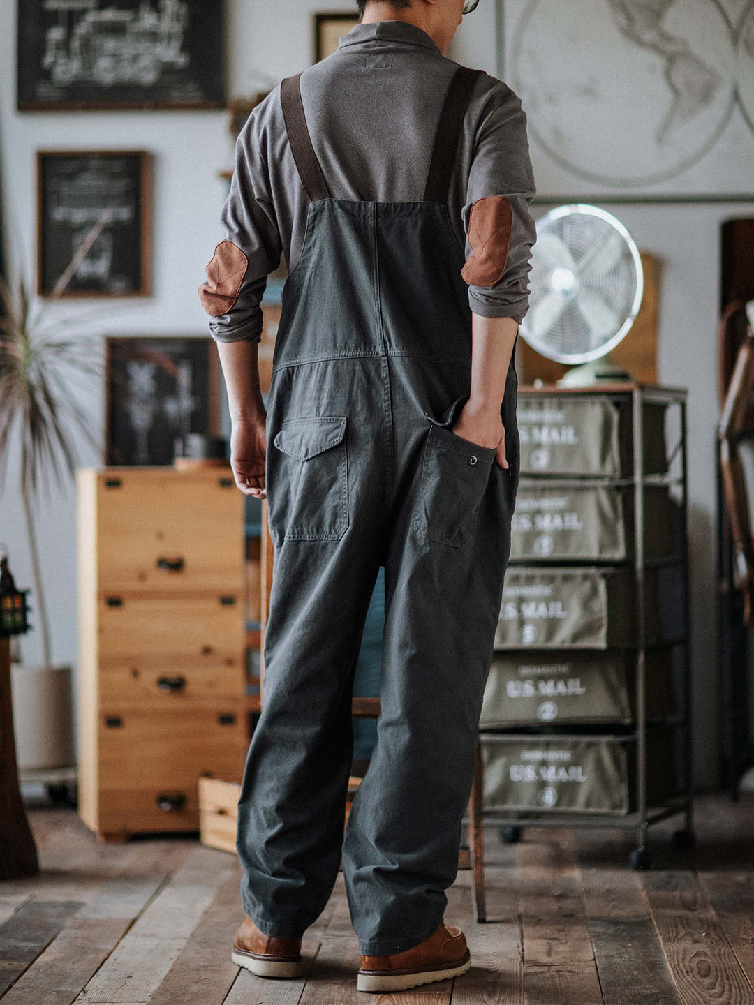 Craftsman Dungarees with Patch Pockets for Men
