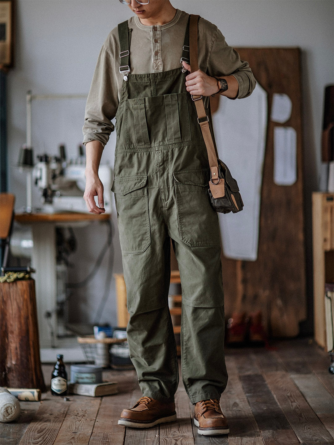 Craftsman Dungarees with Patch Pockets for Men