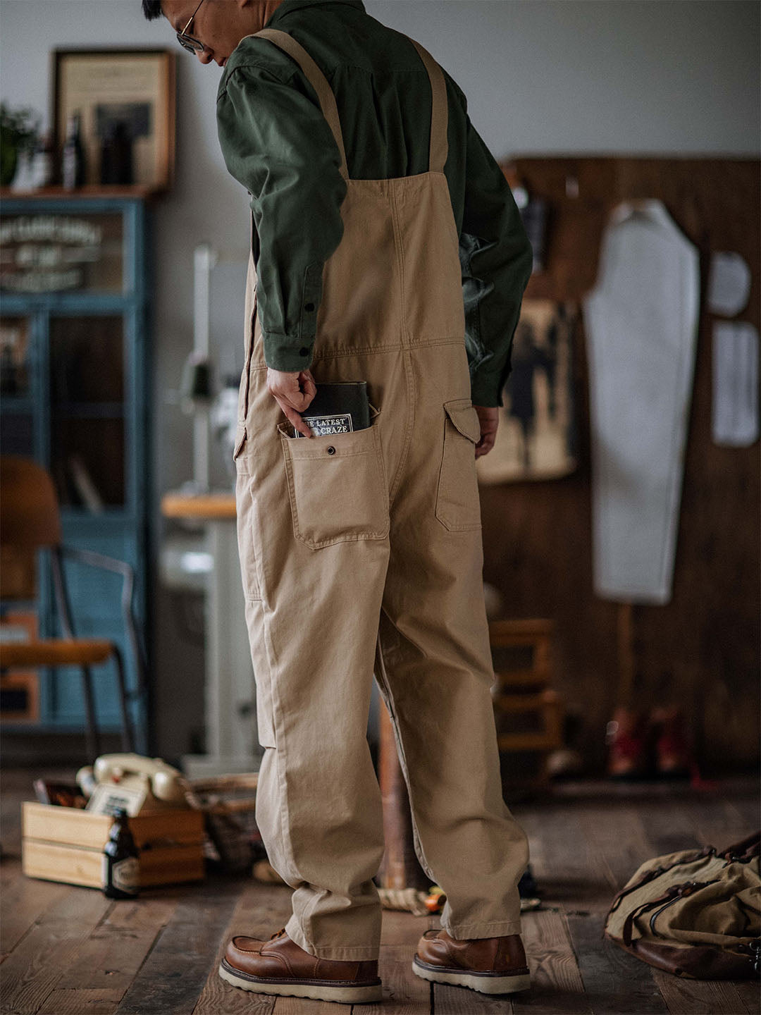 Craftsman Dungarees with Patch Pockets for Men