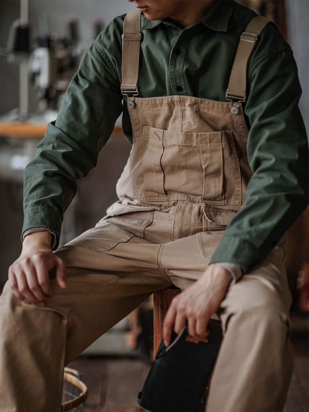 Craftsman Dungarees with Patch Pockets for Men