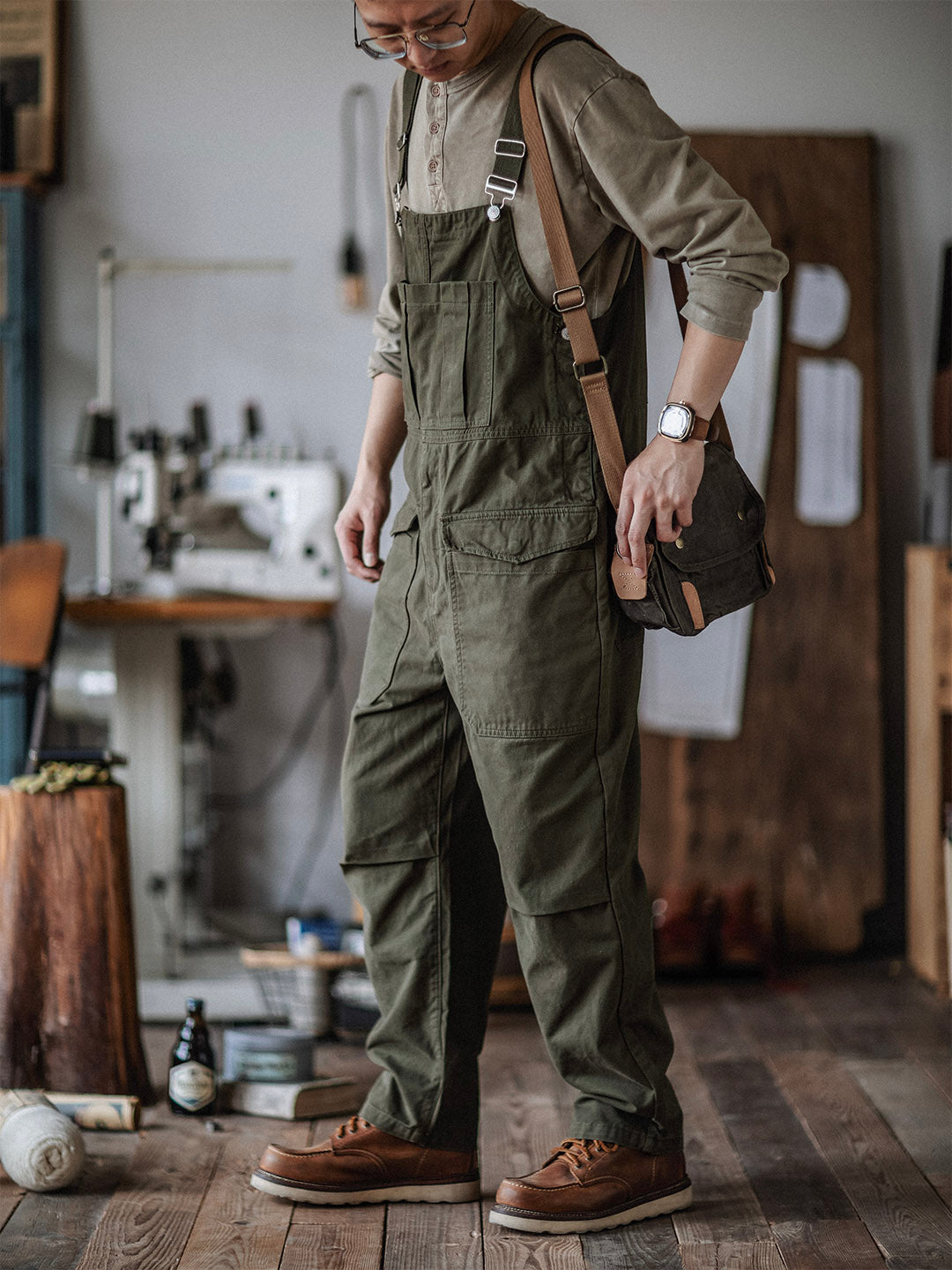 Craftsman Dungarees with Patch Pockets for Men