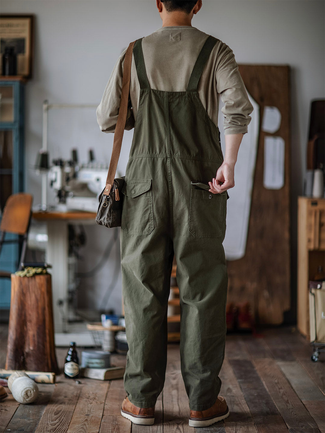 Craftsman Dungarees with Patch Pockets for Men