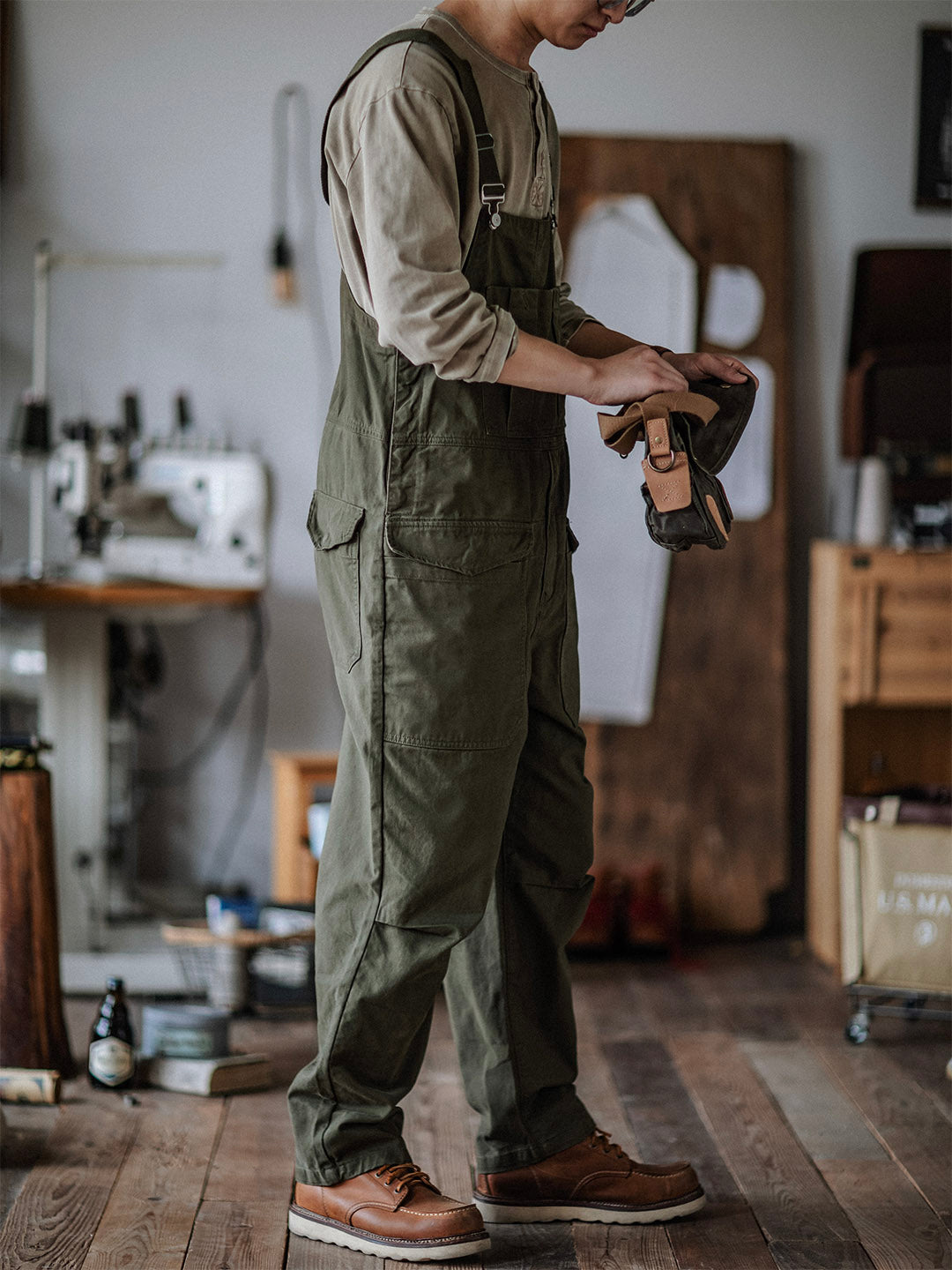 Craftsman Dungarees with Patch Pockets for Men