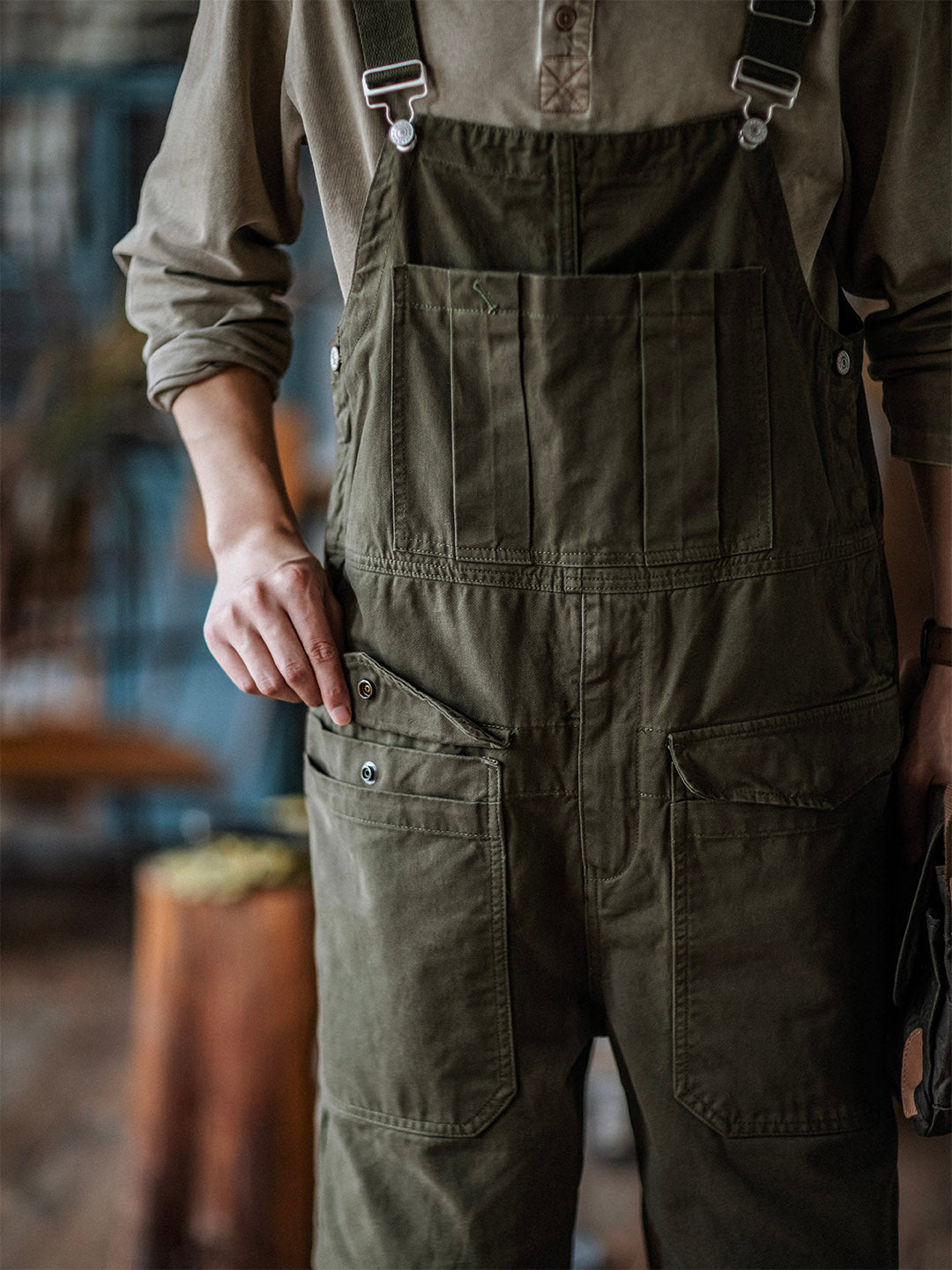 Craftsman Dungarees with Patch Pockets for Men