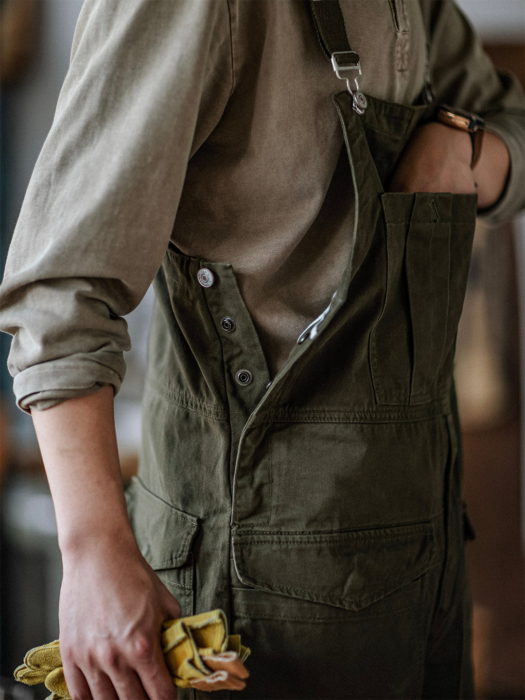 Craftsman Dungarees with Patch Pockets for Men