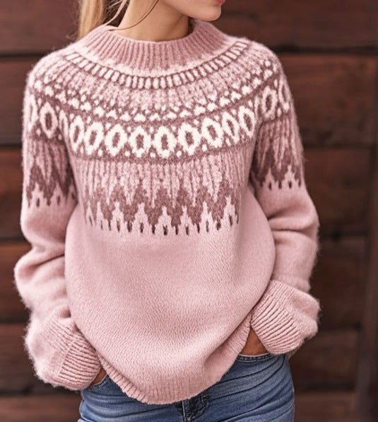 Gerda | Pink Jumper with Print
