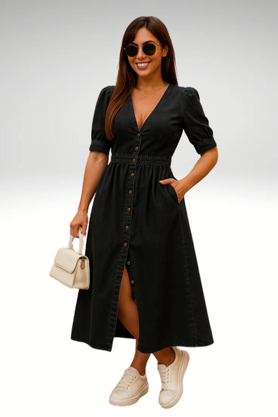 Amelie™ | Elegant Denim Dress