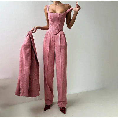 Élodie-Lys™ | 3-Piece Set (Corset, Blazer & Trousers)