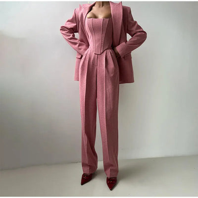 Élodie-Lys™ | 3-Piece Set (Corset, Blazer & Trousers)