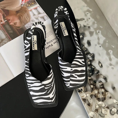 Lidia™ | Square-Toe Slingback Sandals
