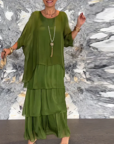 Estrella™ | Loose Maxi Dress with Round Neck