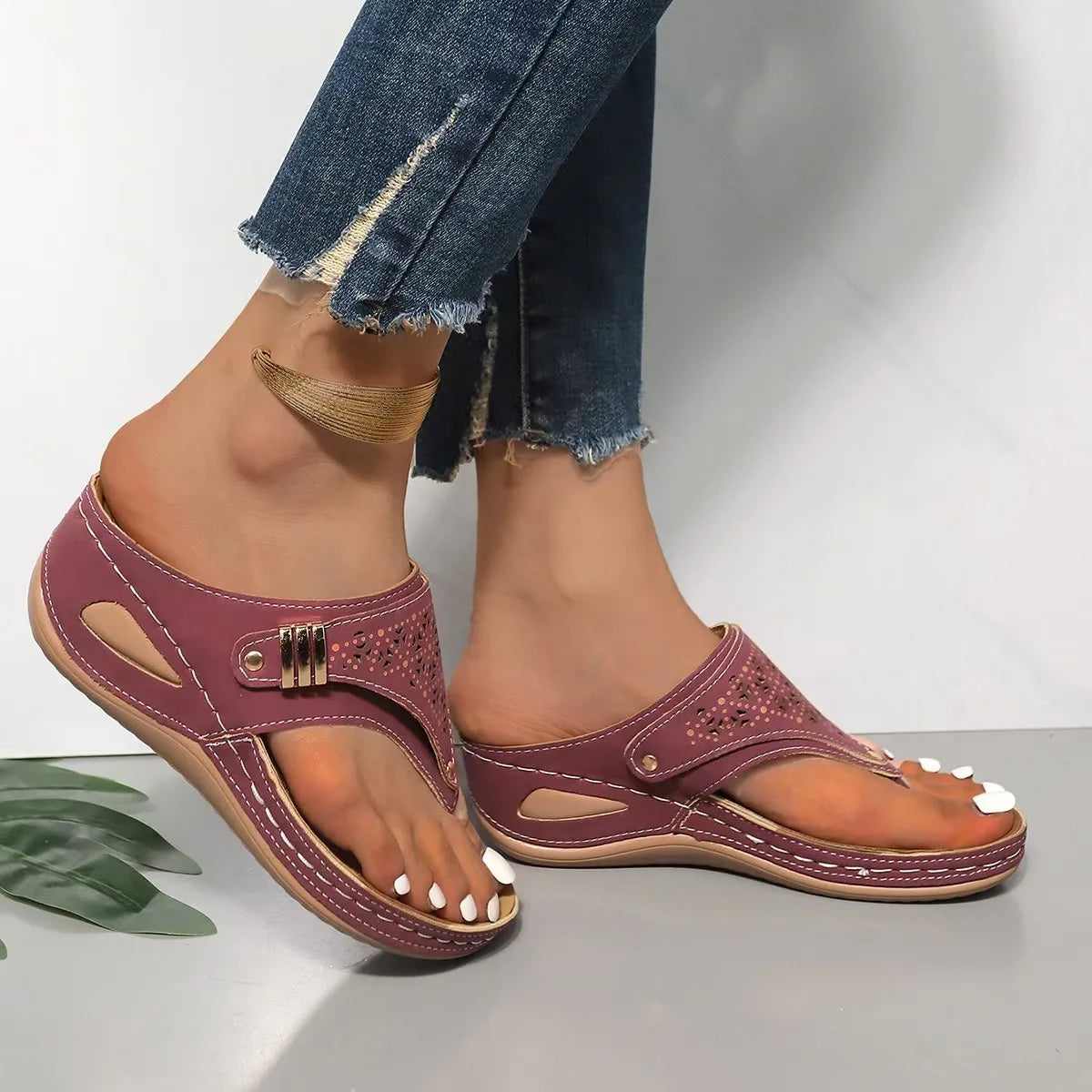Kaya™ | Orthopaedic Leather Sandals with Arch Support