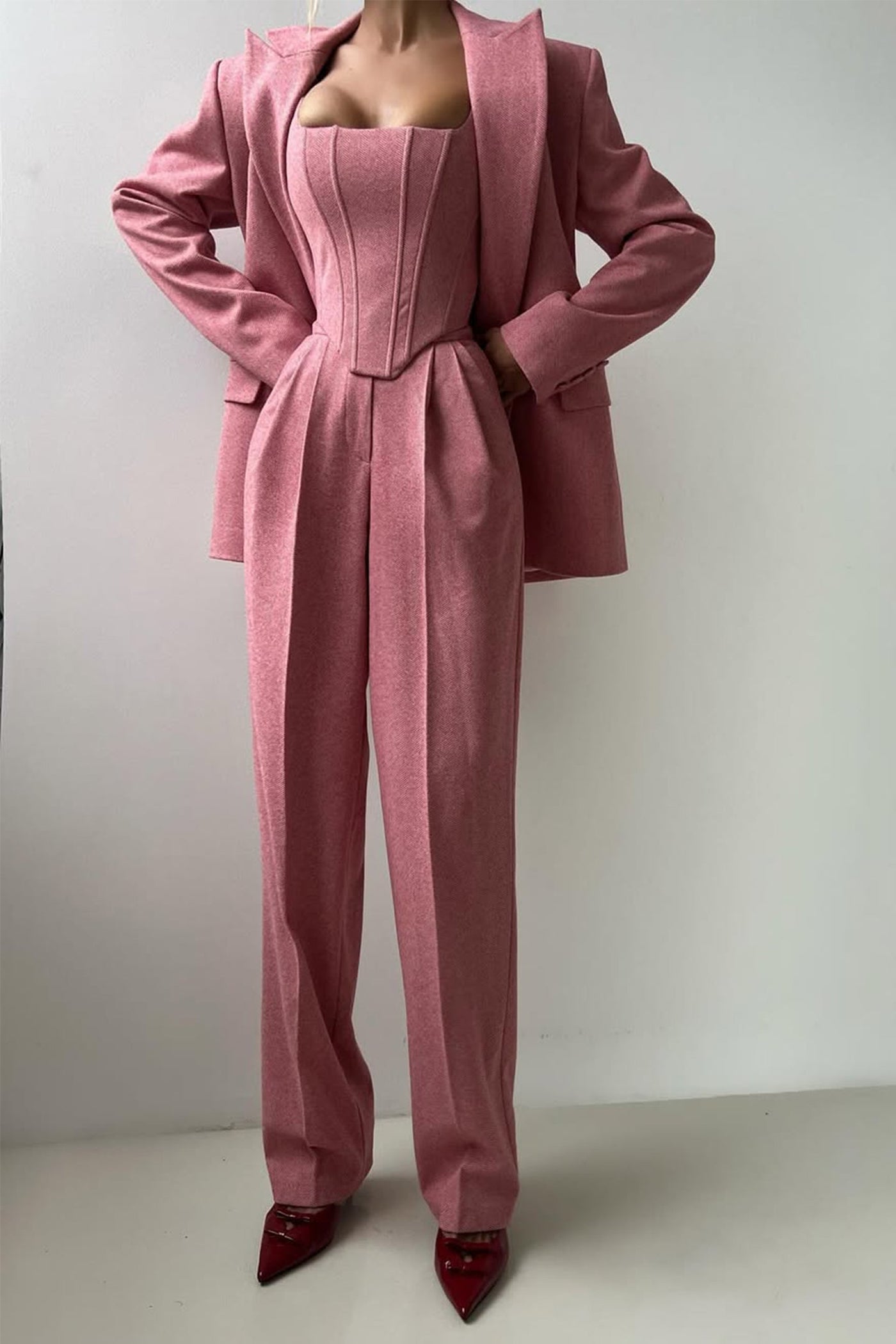 Dolce™ | Tailored 3-Piece Set with Double-Breasted Blazer
