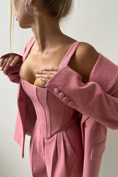 Dolce™ | Tailored 3-Piece Set with Double-Breasted Blazer