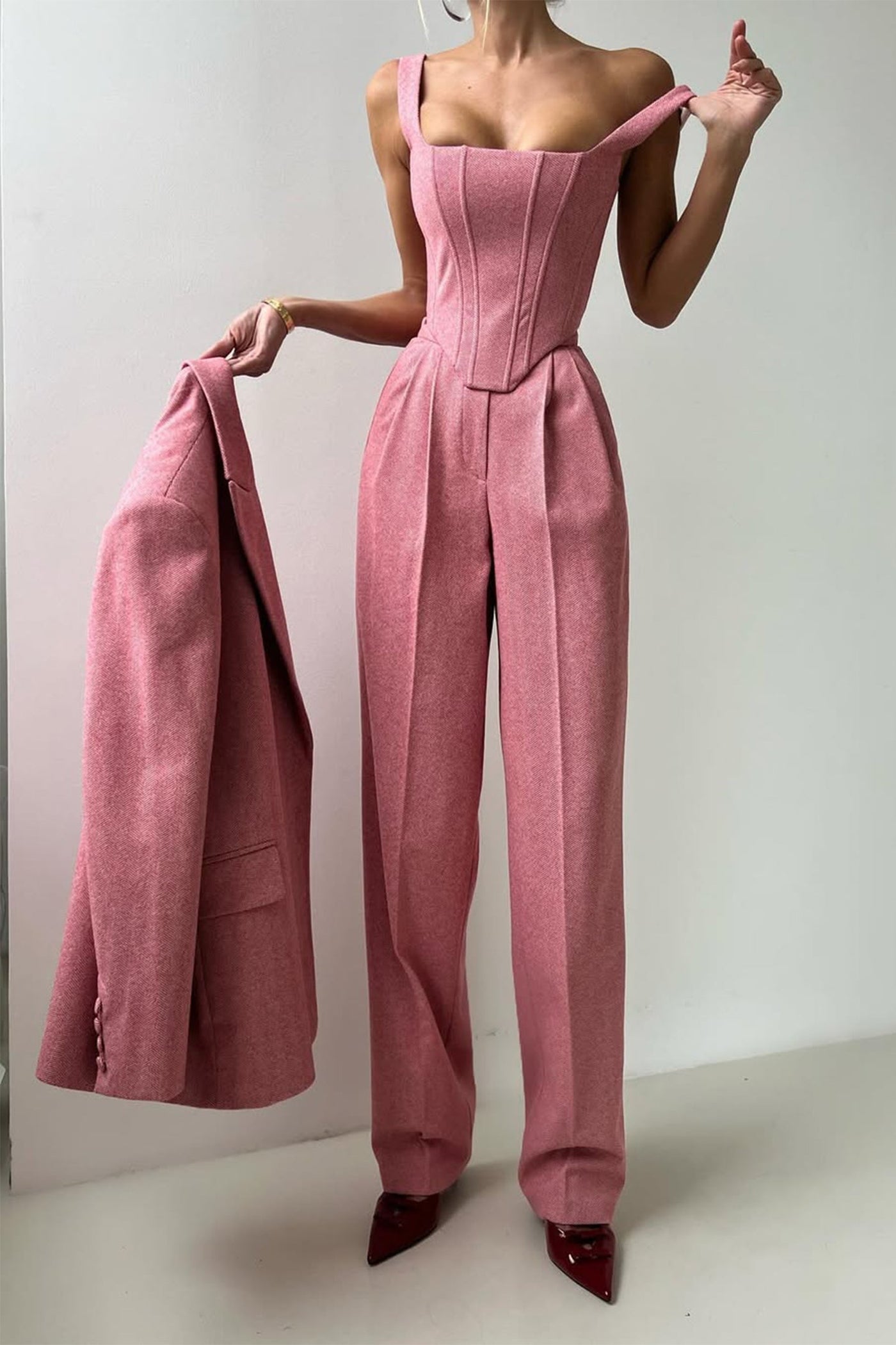 Dolce™ | Tailored 3-Piece Set with Double-Breasted Blazer