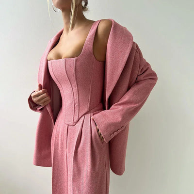 Élodie-Lys™ | 3-Piece Set (Corset, Blazer & Trousers)