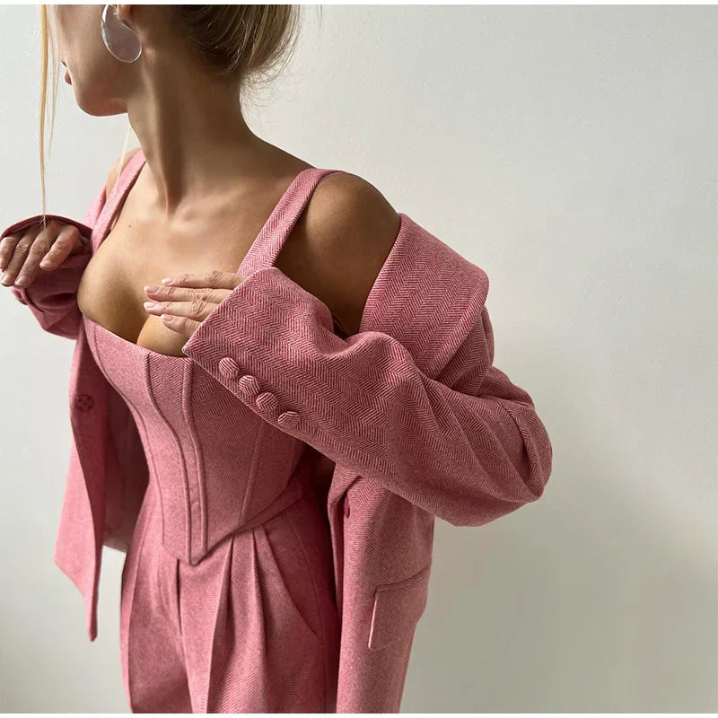 Élodie-Lys™ | 3-Piece Set (Corset, Blazer & Trousers)
