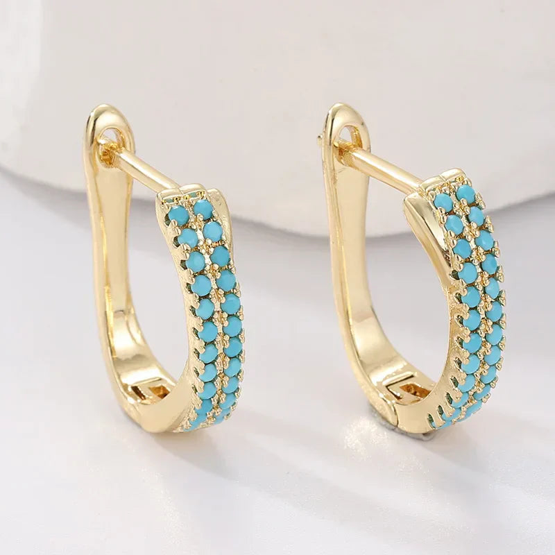 Turquoise Classic Hoop Earrings