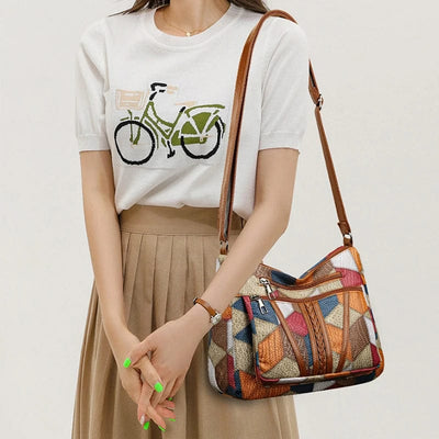 Vanzelli™ | Mosaic Leather Handbag