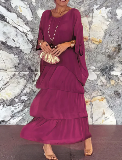 Estrella™ | Loose Maxi Dress with Round Neck