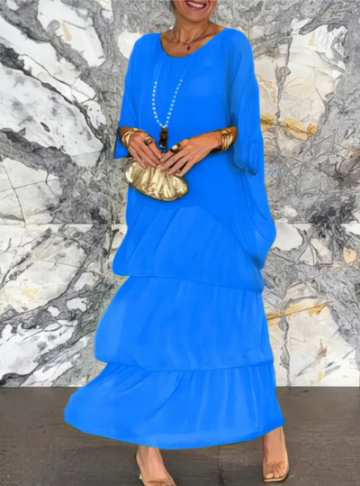 Estrella™ | Loose Maxi Dress with Round Neck