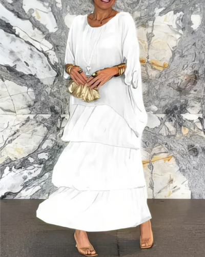 Estrella™ | Loose Maxi Dress with Round Neck
