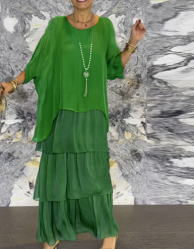 Estrella™ | Loose Maxi Dress with Round Neck