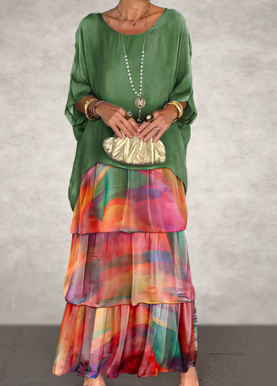 Estrella™ | Loose Maxi Dress with Round Neck