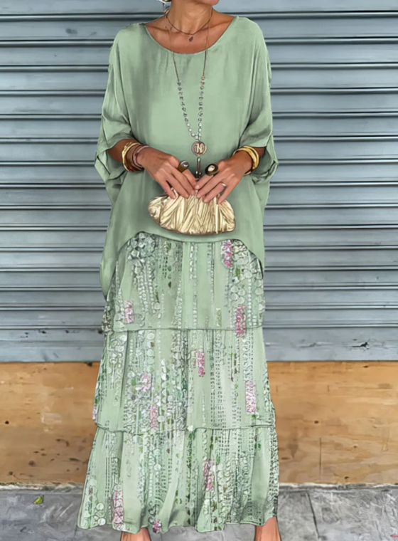 Estrella™ | Loose Maxi Dress with Round Neck