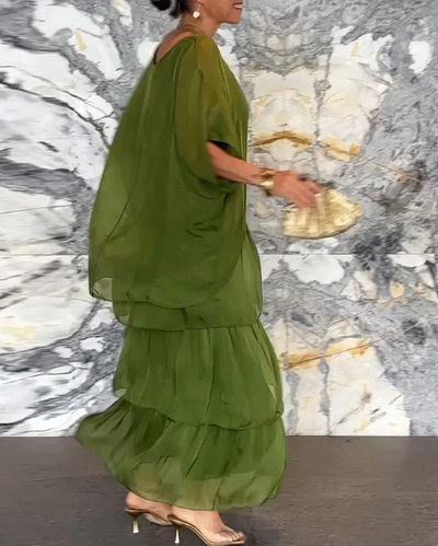 Estrella™ | Loose Maxi Dress with Round Neck