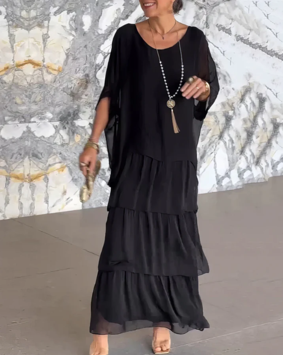 Estrella™ | Loose Maxi Dress with Round Neck